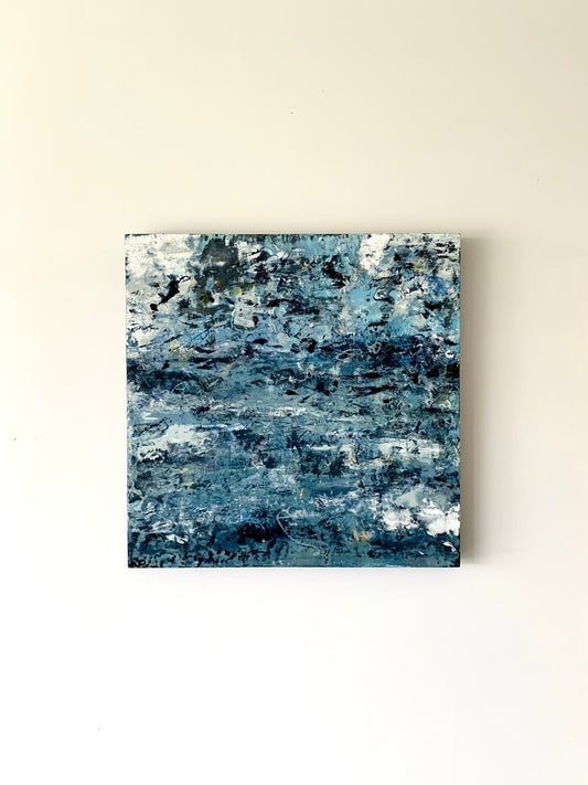 Blue Encaustic- 24 x 24