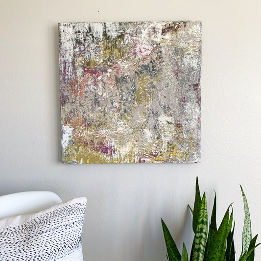 Live Stone - 24 x 24 Encaustic - SALE