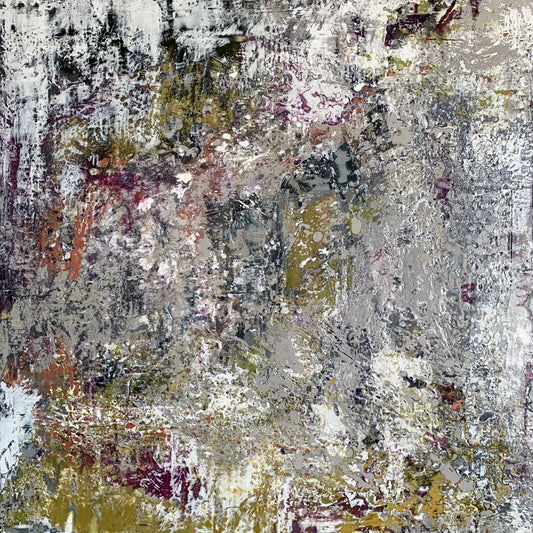 Live Stone - 24 x 24 Encaustic